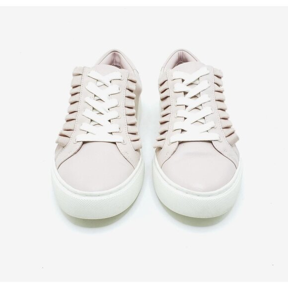 Tory Burch Tory Sport Ruffle Sneaker Pink Leather Womens US 7 - Picture 4 of 9